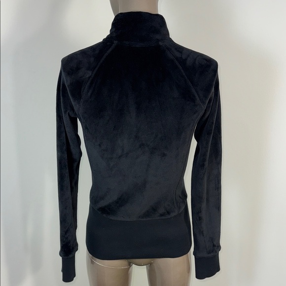Athleta Velour Fuzzy Women's Black Zip-Up Jacket - Picture 6 of 8